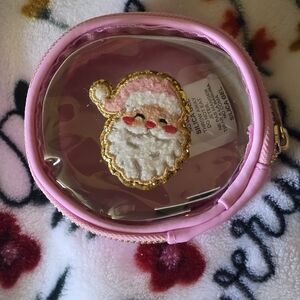 Pink Santa Makeup Bag